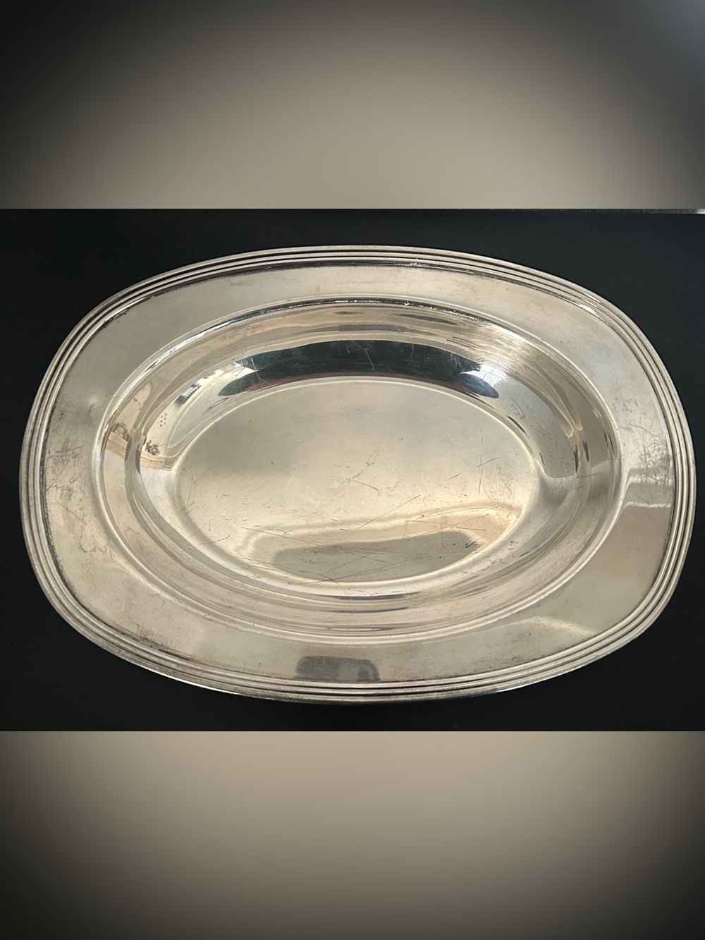 Wm. Rogers "Exeter" Silverplate Oval Serving Bowl Platter #7712